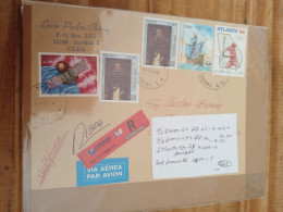 Cuba Reg Letter  To Argentina Bloc Stamp.essen 80 Bf 63*2.genova 92 Colon Bf 131cv 16e.better.e7 Reg.late Post April 22. - Lettres & Documents