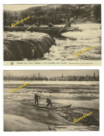 Lot 2 X CPA Peche Riviere Fishermen Fishing Mackenzie River Canada Missionary Postcard - Amerika