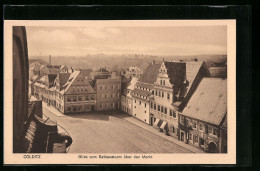 AK Colditz, Blick Vom Rathausturm über Den Markt - Colditz