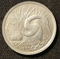 SINGAPOUR - SINGAPORE - 5 CENTS 1981 - Oiseau Anhinga Roux - KM 2 - Singapour