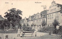 Germany 1906 Zerbst Molkeplatz Children Bench Shop Vintage Postcard - Zerbst