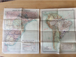 "CHEMIN DE FER MADEIRA-MAMORÉ" BRAZIL RAILWAY COMPANY PAQUEBOTS Au Départ Du Brésil - Geographical Maps