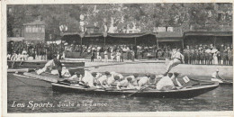 CPA LES SPORTS JOUTE A LA LANCE CARTE PUBLICITAIRE CHICOREE EXTRA LEROUX - Swimming