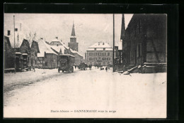 CPA Dannemarie /Haute-Alsace, Vue Générale Sous La Neige - Dannemarie