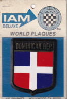 Z++ Nw- ( DOMINICAN REP. ) - WORLD PLAQUES - IAM DELUXE - PLAQUE AUTOMOBILE ADHESIVE SUR SUPPORT CARTONNE - Transport