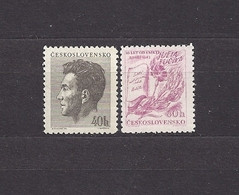 Czechoslovakia 1953 MNH ** Mi 819-820 Sc 607-608 Julius Fucik 10th Anniversary Of The Death. Tschechoslowakei - Ungebraucht