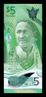 Barbados 5 Dollars Sir Frank Worrell 2022 Pick 81a Polymer Sc Unc - Barbados