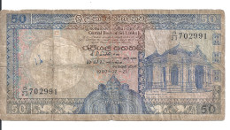 SRI LANKA 50 RUPEES 1989 VG+ P 98 B - Sri Lanka