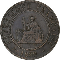 Indochine Française, Cent, 1889, Paris, Bronze, TTB, KM:1 - Autres & Non Classés