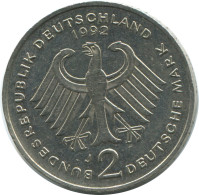 2 DM 1992 J F.J.STRAUS WEST & UNIFIED GERMANY Coin #AG223.3.U.A - 2 Mark