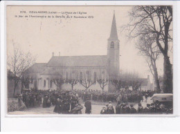 COULMIERS: La Place De L'église Le Jour De L'anniversaire De La Bataille Du 9 Novembre 1970 - Très Bon état - Coulmiers