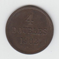 Guernsey Coin 4 Doubles 1902 - Condition Fine - Guernsey