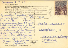 1964 ANDORRA  LA VIEJA  , T.P. CIRCULADA  , ED. 62 - VISTA PANORÁMICA - Lettres & Documents