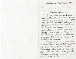LETTRE ORIGINALE 1893 De Anatole LEBRAZ, POËTE, ECRIVAIN FOLKLORISTE BRETON - Scrittori