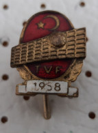 TVF Turkey 1958 Volleyball Federation Vintage Pin - Volleybal