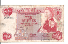 MAURICE 10 RUPEES ND1967 VF P 31 C - Mauritius