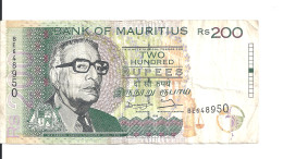 MAURICE 200 RUPEES ND1998 VF P 45 - Mauritius