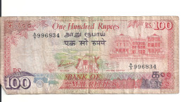 MAURICE 100 RUPEES ND1986 VG+ P 38 - Mauritius