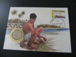 Maldives 1 Rufiyaa 1982 - Numis Letter 1987 - Maldive