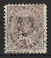 CANADA...KING EDWARD..VII..(1901-10.)..." 1903."..10c.....SG183....PALE DULL PURPLE....(CAT.VAL.£26..).....USED..... - Used Stamps