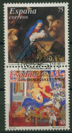 Spanien 2001 Weihnachten Gemälde ZD Aus Block 3669/70 Gestempelt - Usati