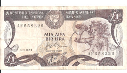 CHYPRE 1 POUND 1989 VF P 53 A - Cyprus