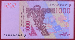 ETATS D'AFRIQUE DE L'OUEST 1000 Francs CFA  Lettre D (Mali) P#415 D UNC - West African States