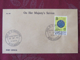 St. Christopher Nevis Anguilla 1970 Cover From Basseterre St. Kitts - Coin Money Spanish - Antilles