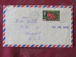St. Christopher Nevis Anguilla 1969 Cover To Montserrat - Flower - Antilles