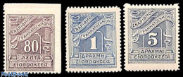 Greece 1924 Postage Due 3v, Mint NH - Autres & Non Classés