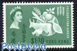 Hong Kong 1963 Freedom From Hunger 1v, Unused (hinged), Health - Nature - Food & Drink - Cattle - Fish - Poultry - Neufs