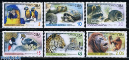 Cuba 2007 National Zoo 6v, Mint NH, Nature - Birds - Cat Family - Monkeys - Parrots - Reptiles - Turtles - Ungebraucht