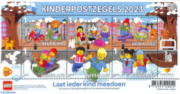 Netherlands 2023 Child Welfare, Lego S/s, Mint NH, Sport - Various - Cycling - Toys & Children's Games - Neufs
