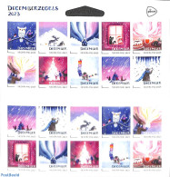 Netherlands 2023 Christmas M/s S-a, Mint NH, Nature - Religion - Cats - Owls - Christmas - Neufs