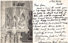 England 1904 Exeter Cathedral Pattison Pulpit Vintage Postcard - Exeter
