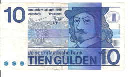 PAYS-BAS 10 GULDEN 1968 VF P 91 - 10 Gulden