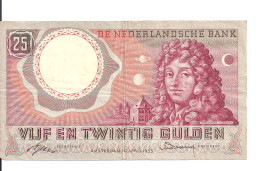 NETHERLANDS 25 GULDEN 1955 VF+ P 87 - 25 Gulden