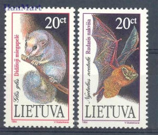 Lithuania 1994 Mi 566-567 MNH  (ZE3 LTH566-567) - Pipistrelli