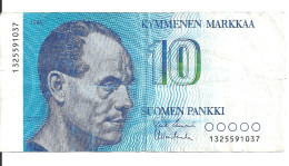 FINLANDE 10 MARKKAA 1986 VF P 113 - Finland