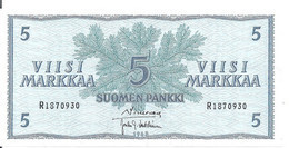 FINLANDE 5 MARKKA 1963 AUNC P 99 - Finland