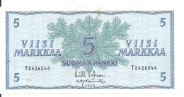 FINLANDE 5 MARKKA 1963 VF+ P 99 - Finland