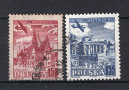 POLEN Yt. PA37/38° Gestempeld Luchtpost 1954 - Gebraucht