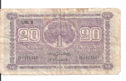 FINLANDE 20 MARKKAA 1939-45 VG+ P 71 - Finland