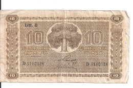 FINLANDE 10 MARKKAA 1939 VG+ P 70 - Finland
