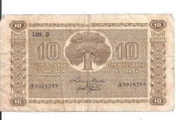 FINLANDE 10 MARKKAA 1939 VF P 70 - Finland