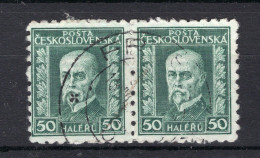 TSJECHOSLOVAKIJE Yt. 217° Gestempeld 2 St. 1926-1928 - Gebraucht