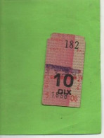 Ticket De Transport - 10 - Mutuelsystemechauvin -  Course - Place - - Autres & Non Classés