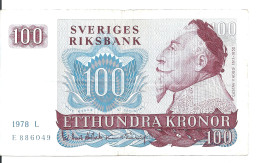 SUEDE 100 KRONOR 1978 VF P 54 C - Sweden