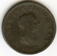 Grande-Bretagne Great Britain 1/2 Half Penny 1807 KM 662 - B. 1/2 Penny