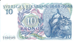 SUEDE 10 KRONOR 1968 UNC P 56 - Sweden